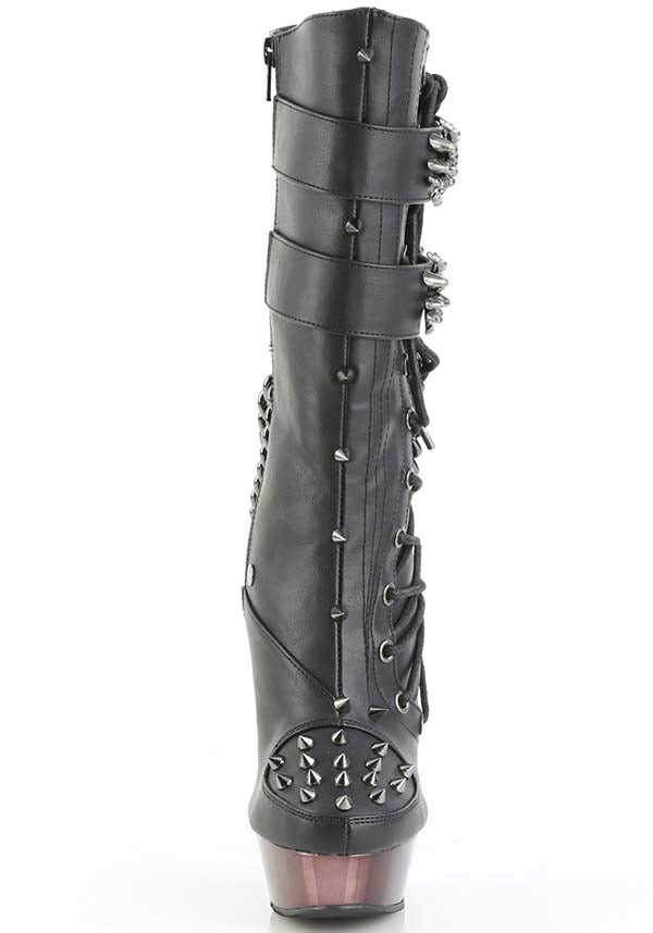 MUERTO-159 [Black/Pewter Chrome] | PALTFORM HEELS [PREORDER]