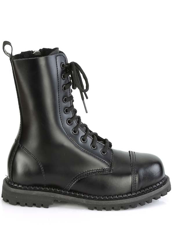 RIOT-10 [Black Leather] | BOOTS [PREORDER]