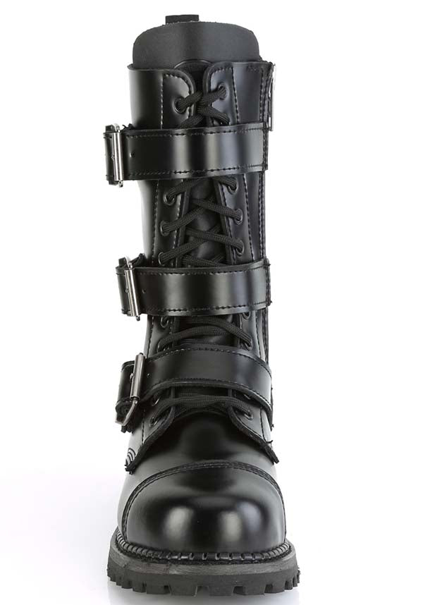 RIOT-12BK [Black Leather] | BOOTS [PREORDER]