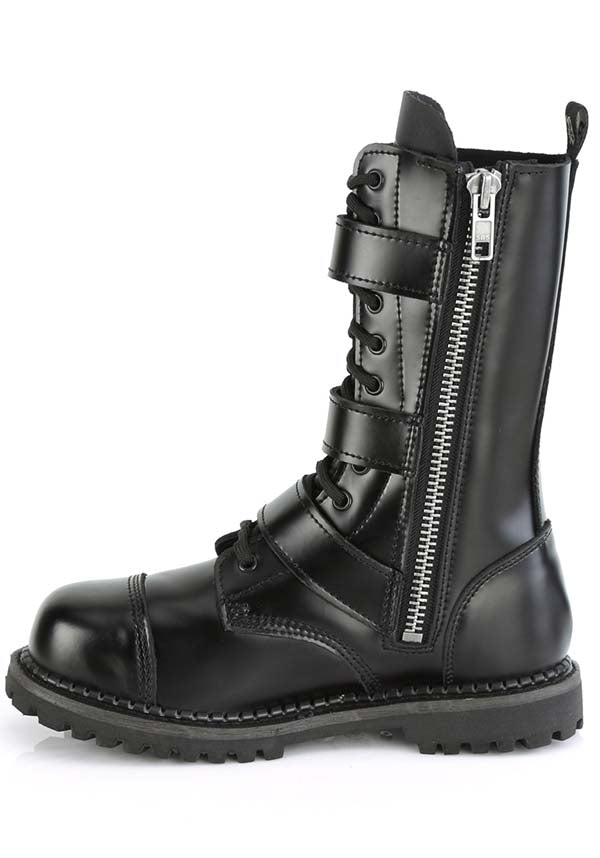 RIOT-12BK [Black Leather] | BOOTS [PREORDER]