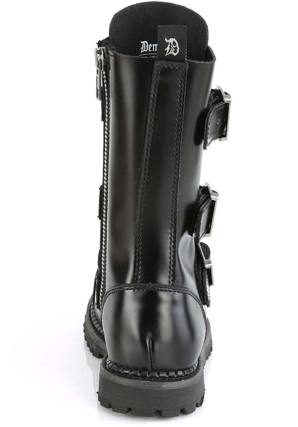 RIOT-12BK [Black Leather] | BOOTS [PREORDER]