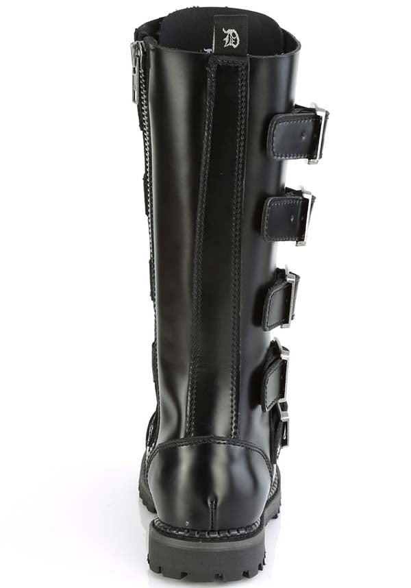 RIOT-18BK [Black Leather] | BOOTS [PREORDER]