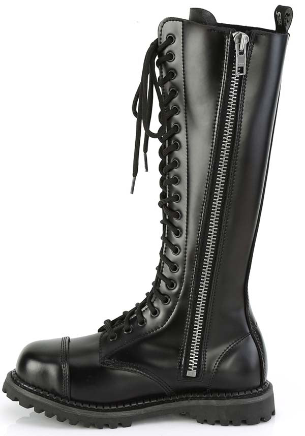 RIOT-20 [Black Leather] | BOOTS [PREORDER]