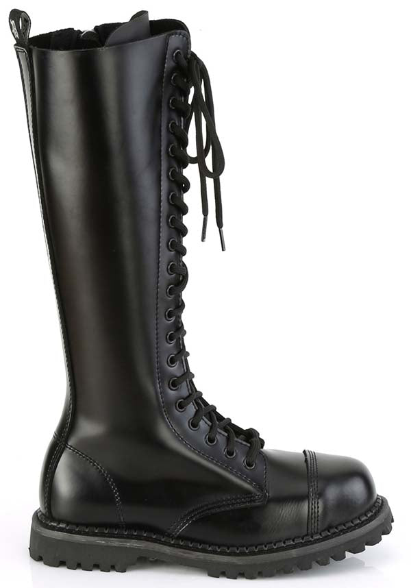 RIOT-20 [Black Leather] | BOOTS [PREORDER]