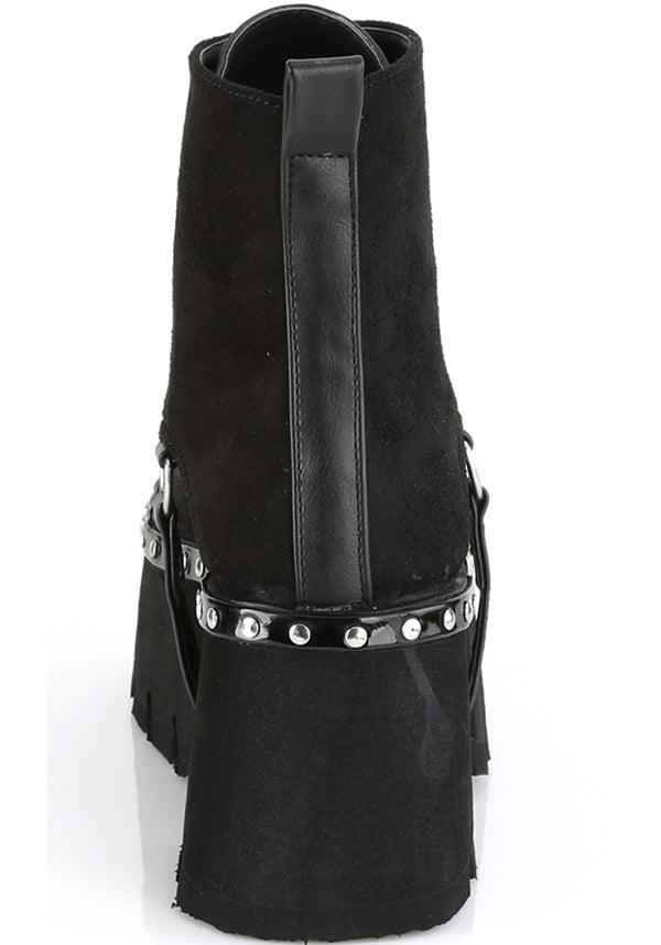ASHES-100 [Black Suede] | BOOTS [PREORDER] - Beserk - all, ankle boots, black, boot, boots, boots [preorder], chunky, clickfrenzy15-2023, discountapp, fp, goth, gothic, jul19, labelpreorder, labelvegan, platform, platforms, platforms [preorder], pleaserimageupdated, ppo, preorder, punk, shoes, suede, vegan, velvet