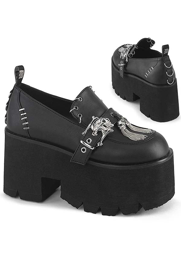 ASHES-38 [Black] | PLATFORM LOAFER [PREORDER]