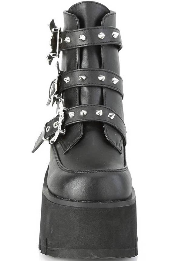 ASHES-55 [Black] | PLATFORM BOOTS [PREORDER] - Beserk - all, ankle boots, bat, bats, black, boot, boots, boots [preorder], clickfrenzy15-2023, demonia, discountapp, fp, goth, gothic, halloween, labelpreorder, labelvegan, matte, oct19, platform, platforms, platforms [preorder], pleaserhidden, ppo, preorder, price, shoes, vegan