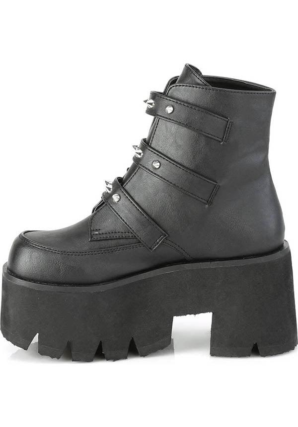 ASHES-55 [Black] | PLATFORM BOOTS [PREORDER] - Beserk - all, ankle boots, bat, bats, black, boot, boots, boots [preorder], clickfrenzy15-2023, demonia, discountapp, fp, goth, gothic, halloween, labelpreorder, labelvegan, matte, oct19, platform, platforms, platforms [preorder], pleaserhidden, ppo, preorder, price, shoes, vegan