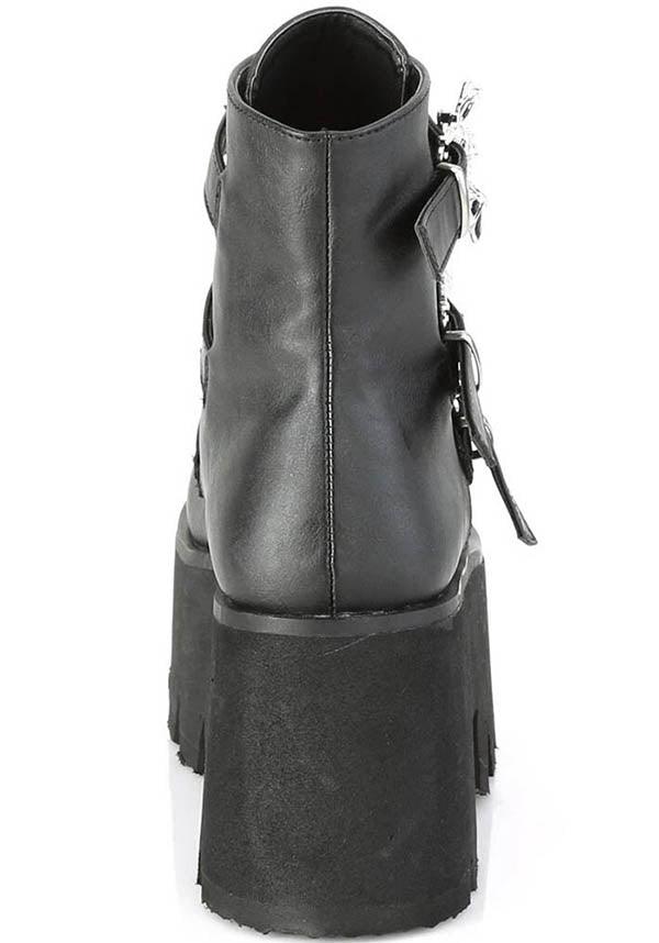 ASHES-55 [Black] | PLATFORM BOOTS [PREORDER] - Beserk - all, ankle boots, bat, bats, black, boot, boots, boots [preorder], clickfrenzy15-2023, demonia, discountapp, fp, goth, gothic, halloween, labelpreorder, labelvegan, matte, oct19, platform, platforms, platforms [preorder], pleaserhidden, ppo, preorder, price, shoes, vegan