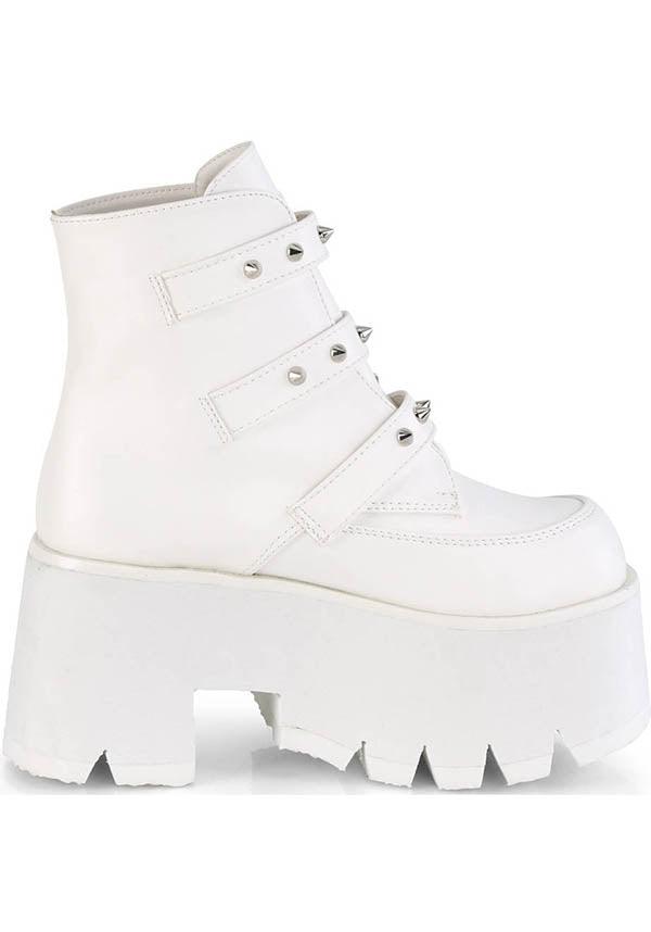 Demonia ASHES-55 White Platform Boots Buy Online Australia