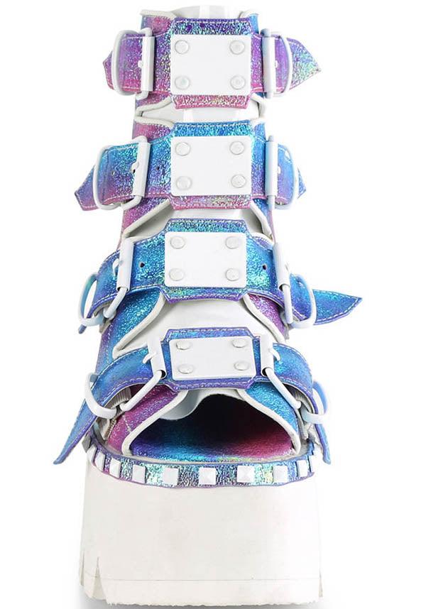 ASHES-70 [Purple] | PLATFORM SANDALS [PREORDER] - Beserk - all, blue, boot, boots, boots [preorder], clickfrenzy15-2023, demonia, demonia shoes, discountapp, festival, fp, iridescent, labelpreorder, labelvegan, multicolour, pastel, pastel goth, platform, platforms, platforms [preorder], pleaserimageupdated, pool slides and slip ons, ppo, preorder, pricematched, purple, sandals, shoes, vegan, white