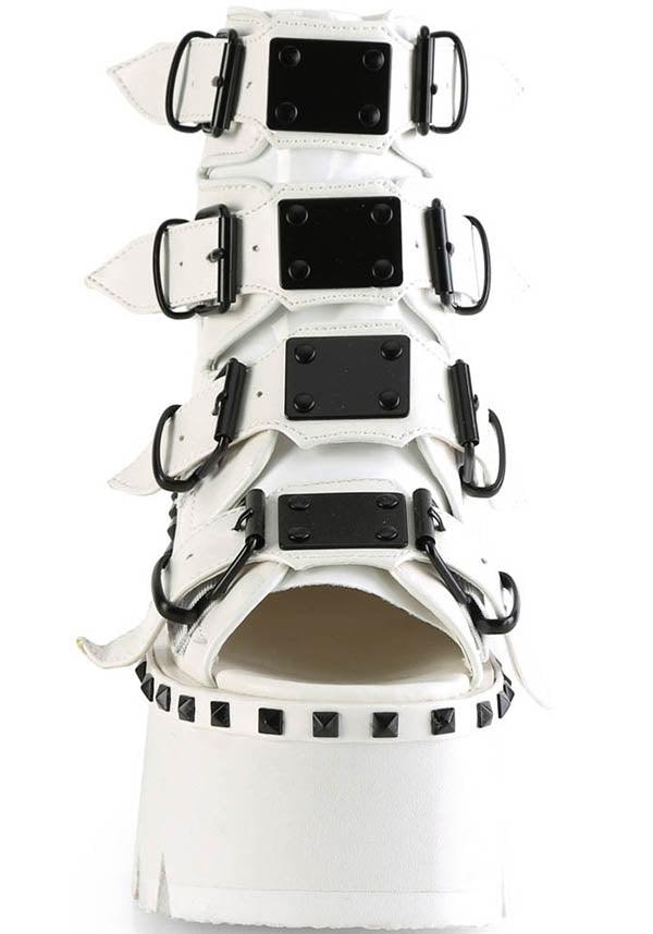 ASHES-70 [White] | PLATFORM SANDALS [PREORDER] - Beserk - all, boot, boots, boots [preorder], clickfrenzy15-2023, demonia, demonia shoes, discountapp, fp, goth, labelpreorder, labelvegan, platform, platforms, platforms [preorder], pleaserimageupdated, ppo, preorder, pricematched, sandals, shoes, vegan, white