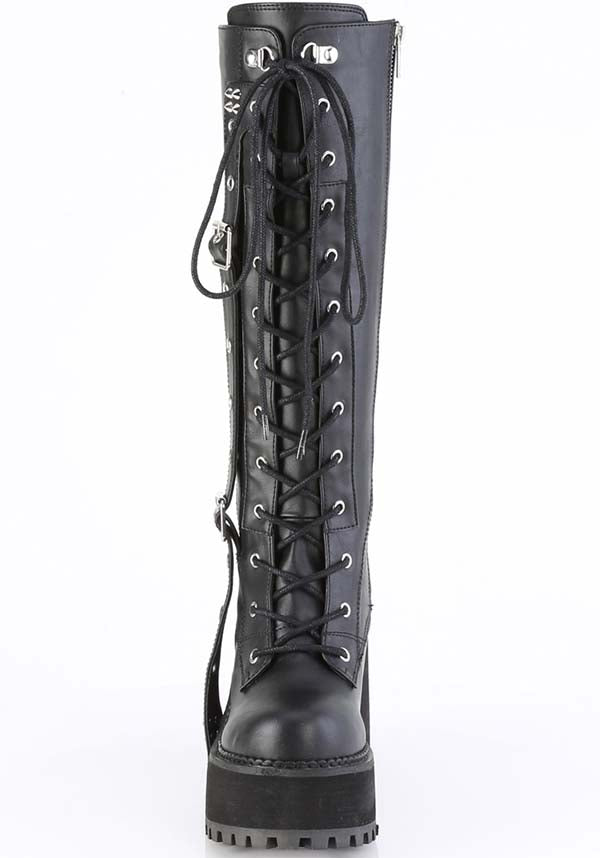 ASSAULT-218 [Black] | PLATFORM BOOTS [PREORDER]