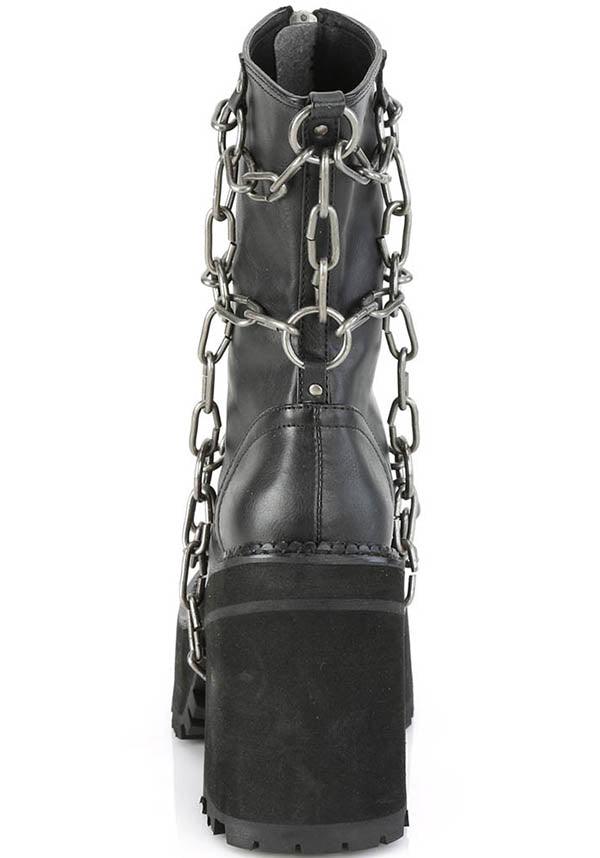 ASSAULT-66 [Black] | BOOTS [PREORDER] - Beserk - all, ankle boots, black, boot, boots, boots [preorder], chain, clickfrenzy15-2023, demonia, demonia shoes, discountapp, fp, goth, gothic, grunge, labelpreorder, labelvegan, matte, platform, platforms, platforms [preorder], ppo, preorder, punk, shoes, vegan