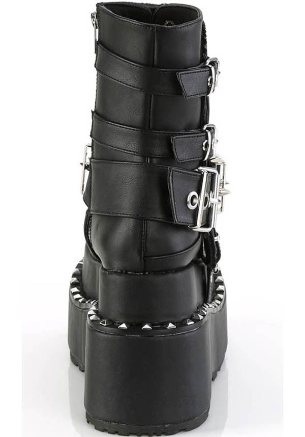 BEAR-150 [Black] | PLATFORM BOOTS [PREORDER] - Beserk - all, ankle boots, boots, boots [preorder], clickfrenzy15-2023, demonia, demonia shoes, discountapp, fp, goth, gothic, labelpreorder, labelvegan, platform boots, platforms, platforms [preorder], ppo, preorder, shoes, skull, vegan