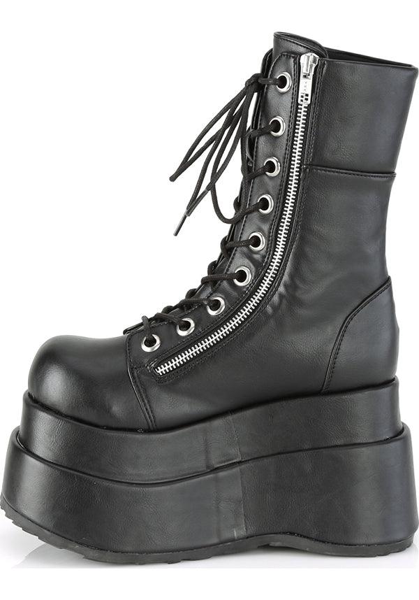 BEAR-265 [Black] | PLATFORM BOOTS [PREORDER] - Beserk - all, black, boot, boots, boots [preorder], clickfrenzy15-2023, discountapp, fp, goth, gothic, grunge, labelpreorder, labelvegan, mid calf boots, platform, platforms, platforms [preorder], ppo, preorder, punk, sep18, shoes, vegan