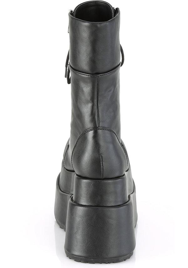 BEAR-265 [Black] | PLATFORM BOOTS [PREORDER] - Beserk - all, black, boot, boots, boots [preorder], clickfrenzy15-2023, discountapp, fp, goth, gothic, grunge, labelpreorder, labelvegan, mid calf boots, platform, platforms, platforms [preorder], ppo, preorder, punk, sep18, shoes, vegan