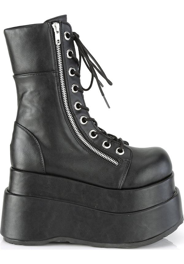 BEAR-265 [Black] | PLATFORM BOOTS [PREORDER] - Beserk - all, black, boot, boots, boots [preorder], clickfrenzy15-2023, discountapp, fp, goth, gothic, grunge, labelpreorder, labelvegan, mid calf boots, platform, platforms, platforms [preorder], ppo, preorder, punk, sep18, shoes, vegan