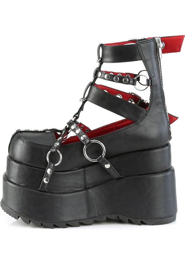 BEAR-28 [Black] | PLATFORM [PREORDER] - Beserk - all, all ladies, black, clickfrenzy15-2023, demonia, demonia shoes, discountapp, fp, goth, gothic, labelpreorder, labelvegan, ladies, o ring, oring, platform, platforms, platforms [preorder], pleaserimageupdated, ppo, preorder, shoes, strappy, vegan