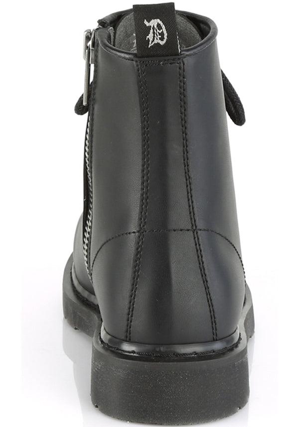 BOLT-100 | Black Vegan Leather [PREORDER] - Beserk - all, ankle boots, black, boots, boots [preorder], clickfrenzy15-2023, dec18, discountapp, flats, flats [preorder], fp, gothic, labelpreorder, labelvegan, long boots, mens shoes, mid calf boots, platform, platform boots, platforms, platforms [preorder], pleaserimageupdated, ppo, preorder, shoes, vegan