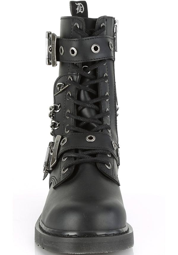 BOLT-250 [Black] | BOOTS [IN STOCK] - Beserk - all, ankle boots, black, boot, boots, boots [in stock], chain, clickfrenzy15-2023, combat, cosplay, demonia, demonia shoes, discountapp, flats, flats [in stock], fp, goth, gothic, grunge, in stock, instock, labelinstock, labelsale, labelvegan, men, mens shoes, pleaserimageupdated, pleaserrestock, pricematched, punk, shoes, techwear, vegan, winter