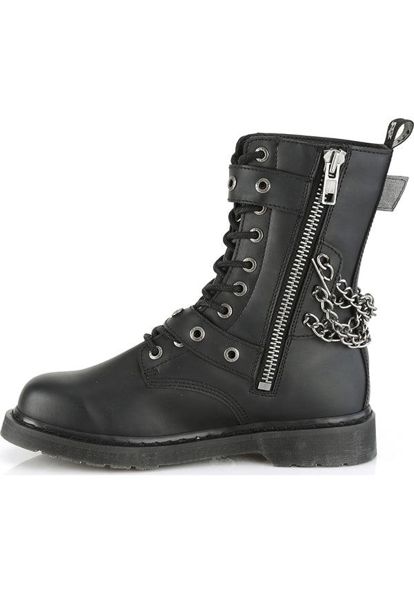 BOLT-250 [Black] | BOOTS [IN STOCK] - Beserk - all, ankle boots, black, boot, boots, boots [in stock], chain, clickfrenzy15-2023, combat, cosplay, demonia, demonia shoes, discountapp, flats, flats [in stock], fp, goth, gothic, grunge, in stock, instock, labelinstock, labelsale, labelvegan, men, mens shoes, pleaserimageupdated, pleaserrestock, pricematched, punk, shoes, techwear, vegan, winter