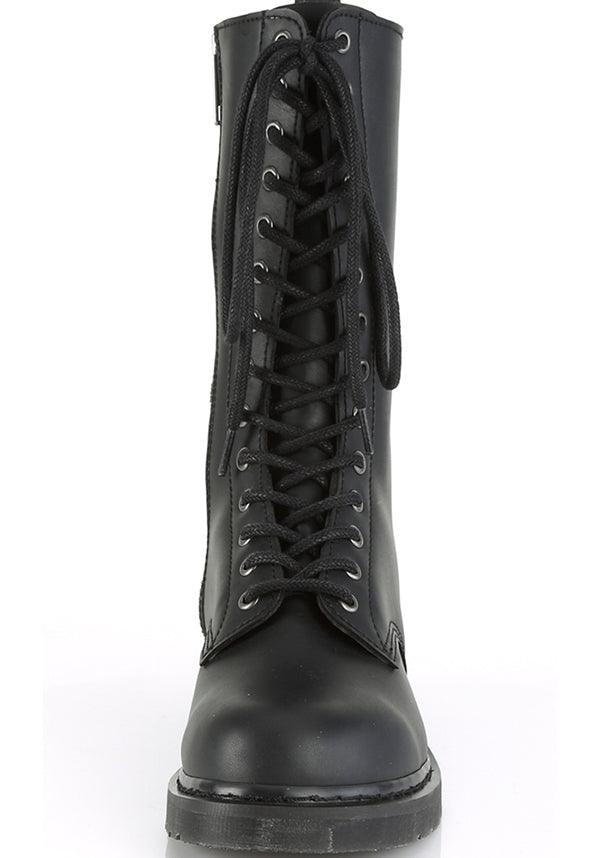 BOLT-300 [Black] | BOOTS [PREORDER] - Beserk - all, black, boots, boots [preorder], clickfrenzy15-2023, combat boots, dec18, discountapp, flats, flats [preorder], fp, labelpreorder, labelvegan, lace up, long boots, medieval, mens shoes, mid calf boots, pleaserimageupdated, ppo, preorder, shoes, vegan