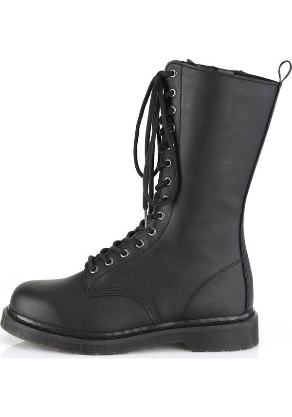 BOLT-300 [Black] | BOOTS [PREORDER] - Beserk - all, black, boots, boots [preorder], clickfrenzy15-2023, combat boots, dec18, discountapp, flats, flats [preorder], fp, labelpreorder, labelvegan, lace up, long boots, medieval, mens shoes, mid calf boots, pleaserimageupdated, ppo, preorder, shoes, vegan
