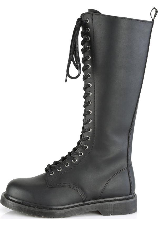 BOLT-400 [Black] | BOOTS [PREORDER] - Beserk - all, black, boots, boots [preorder], clickfrenzy15-2023, combat boots, dec18, discountapp, flats, flats [preorder], fp, gothic, knee high boots, labelpreorder, labelvegan, lace up, long boots, mens shoes, pleaserimageupdated, ppo, preorder, shoes, vegan