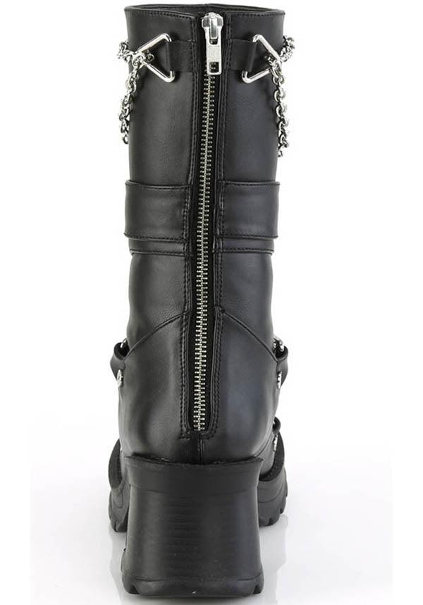 BRATTY-120 [Black] | PLATFORM HEELS [PREORDER] - Beserk - all, black, boots, clickfrenzy15-2023, demonia, demonia shoes, discountapp, fp, goth, gothic, heels, heels [preorder], labelpreorder, mid calf boots, platform heels, ppo, preorder, shoes