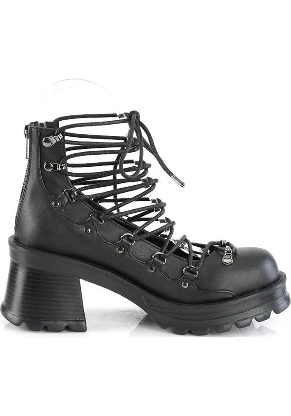 BRATTY-32 [Black] | PLATFORM HEELS [PREORDER] - Beserk - all, all ladies, black, clickfrenzy15-2023, demonia, demonia shoes, discountapp, fp, goth, gothic, heels, heels [preorder], labelpreorder, labelvegan, ladies, platforms, platforms [preorder], ppo, preorder, shoes, strappy, vegan