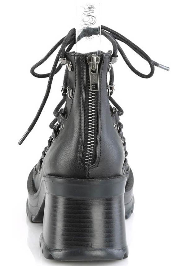 BRATTY-32 [Black] | PLATFORM HEELS [PREORDER] - Beserk - all, all ladies, black, clickfrenzy15-2023, demonia, demonia shoes, discountapp, fp, goth, gothic, heels, heels [preorder], labelpreorder, labelvegan, ladies, platforms, platforms [preorder], ppo, preorder, shoes, strappy, vegan