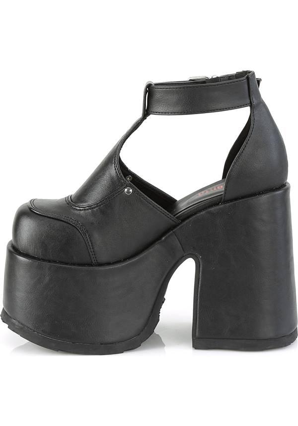 CAMEL-103 [Black] | PLATFORMS [PREORDER] - Beserk - all, black, clickfrenzy15-2023, demonia, demonia shoes, discountapp, fp, gothic, jul19, labelpreorder, labelvegan, ladies, platform, platform heels, platforms, platforms [preorder], pleaserimageupdated, ppo, preorder, sandals, shoes, star, vegan