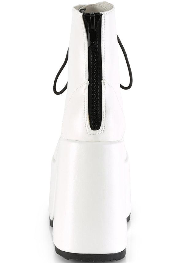 CAMEL-203 [White] | PLATFORM BOOTS [PREORDER] - Beserk - all, ankle boots, boots, boots [preorder], clickfrenzy15-2023, demonia, demonia shoes, discountapp, fp, jun18, labelpreorder, labelvegan, platform, platform boots, platform heels, platforms, platforms [preorder], pleaserimageupdated, ppo, preorder, shoes, vegan, white