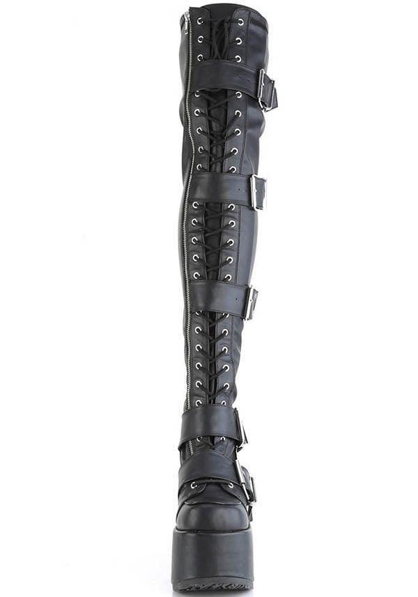 CAMEL-305 [Black] | PLATFORM BOOTS [PREORDER] - Beserk - all, all ladies, black, boots, boots [preorder], clickfrenzy15-2023, demonia, demonia shoes, discountapp, fp, goth, gothic, labelpreorder, labelvegan, ladies, platform boots, platforms, platforms [preorder], ppo, preorder, shoes, vegan