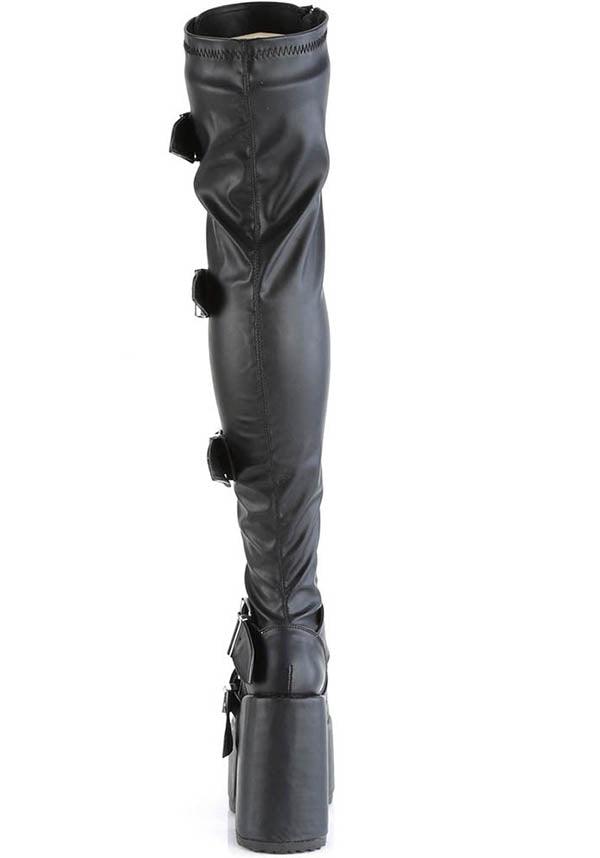 CAMEL-305 [Black] | PLATFORM BOOTS [PREORDER] - Beserk - all, all ladies, black, boots, boots [preorder], clickfrenzy15-2023, demonia, demonia shoes, discountapp, fp, goth, gothic, labelpreorder, labelvegan, ladies, platform boots, platforms, platforms [preorder], ppo, preorder, shoes, vegan