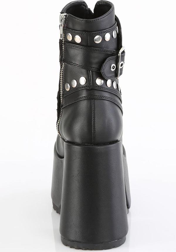 CAMEL-70 [Black] | PLATFORM BOOTS [PREORDER] - Beserk - all, boot, boots, boots [preorder], clickfrenzy15-2023, cowboy, cowboy boots, demonia, demonia shoes, discountapp, fp, googleshopping, labelpreorder, labelvegan, matte, mid calf boots, platform boots, platforms [preorder], ppo, preorder, shoes, spider web, spiderweb, spiderwebs, stud, studded, studs, vegan, web, webs, yalternative
