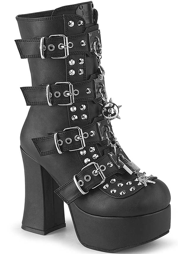 Demonia Shoes Charade-118 Black Platform Boots Buy Online