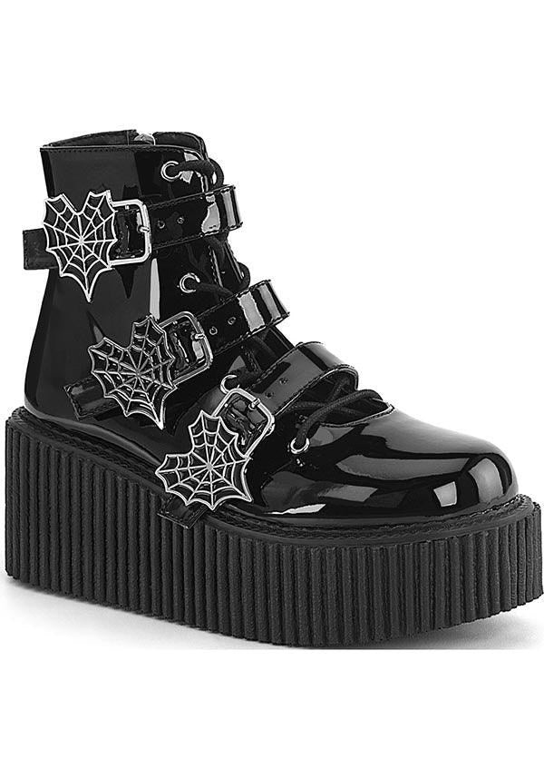 CREEPER-260 [Black Patent] | BOOTS [FAULTY]**