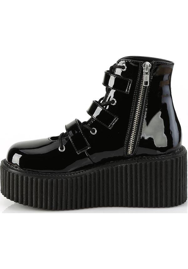 CREEPER-260 [Black Patent] | BOOTS [FAULTY]**