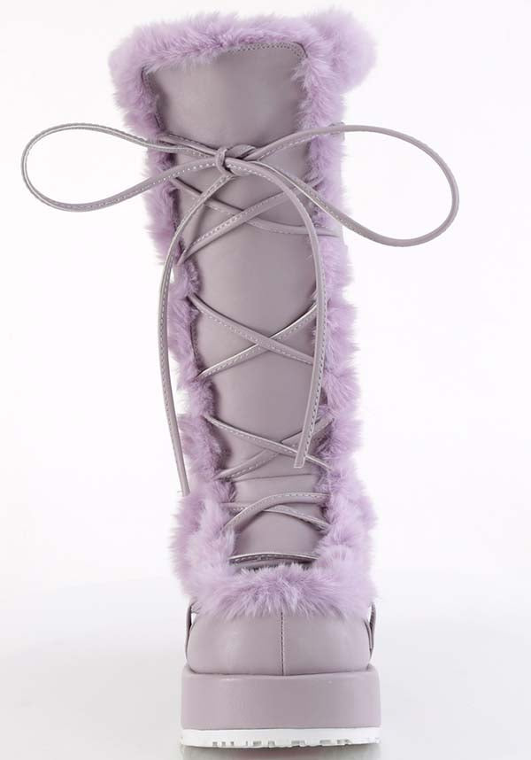 CUBBY-311 [Lavender Vegan Leather] | PLATFORM BOOTS [PREORDER]*