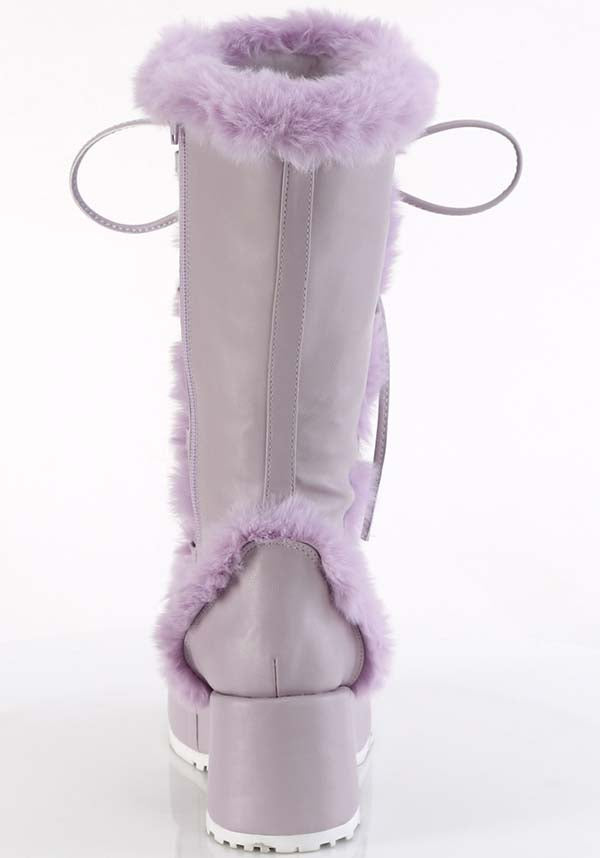 CUBBY-311 [Lavender Vegan Leather] | PLATFORM BOOTS [PREORDER]*