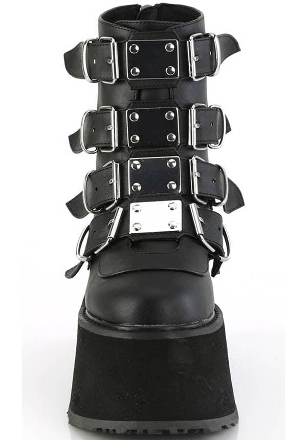 DAMNED-105 [Black] | PLATFORM BOOTS [IN STOCK]` - Beserk - all, ankle boots, black, boots, boots [in stock], clickfrenzy15-2023, demonia, demonia shoes, discountapp, dm18082022, fp, goth, gothic, in stock, instock, labelinstock, labelpending, labelvegan, mar22, pending, platform boots, platforms, platforms [in stock], pleaserrestock, punk, R100322, shoes, vegan, winter
