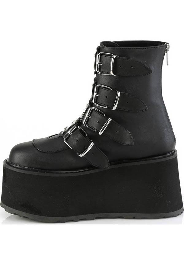 DAMNED-105 [Black] | PLATFORM BOOTS [PREORDER] - Beserk - all, ankle boots, black, boots, boots [preorder], clickfrenzy15-2023, demonia, demonia shoes, discountapp, fp, goth, gothic, labelpreorder, labelvegan, platform boots, platforms, platforms [preorder], ppo, preorder, shoes, vegan