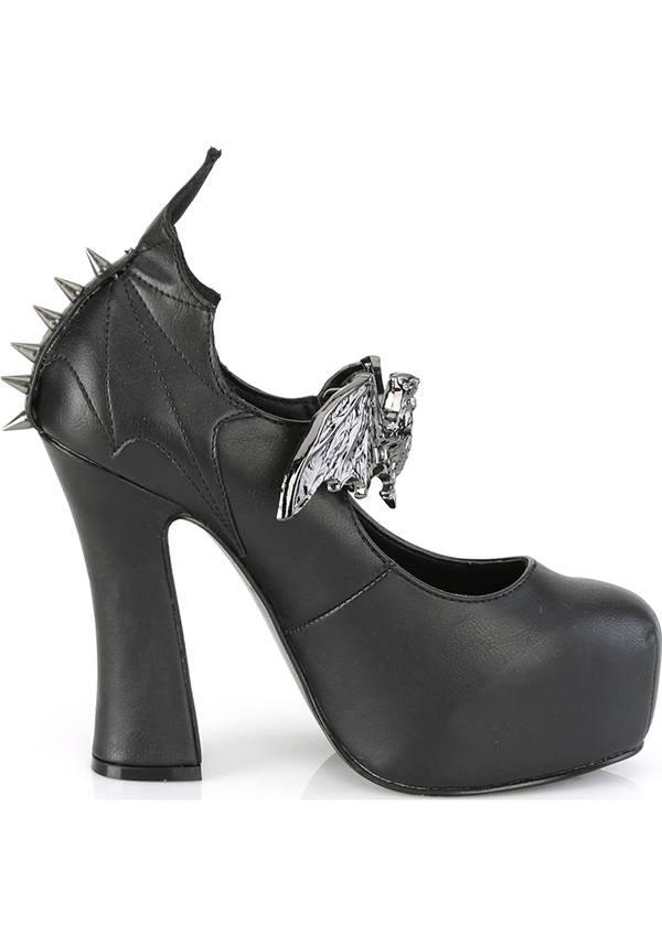DEMON-18 [Black] | HEELS [PREORDER] - Beserk - all, bat, bats, black, clickfrenzy15-2023, demonia, demonia shoes, discountapp, fp, goth, gothic, halloween, heel, heels, heels [preorder], labelpreorder, labelvegan, mary janes, pleaserimageupdated, ppo, preorder, shoes, vegan