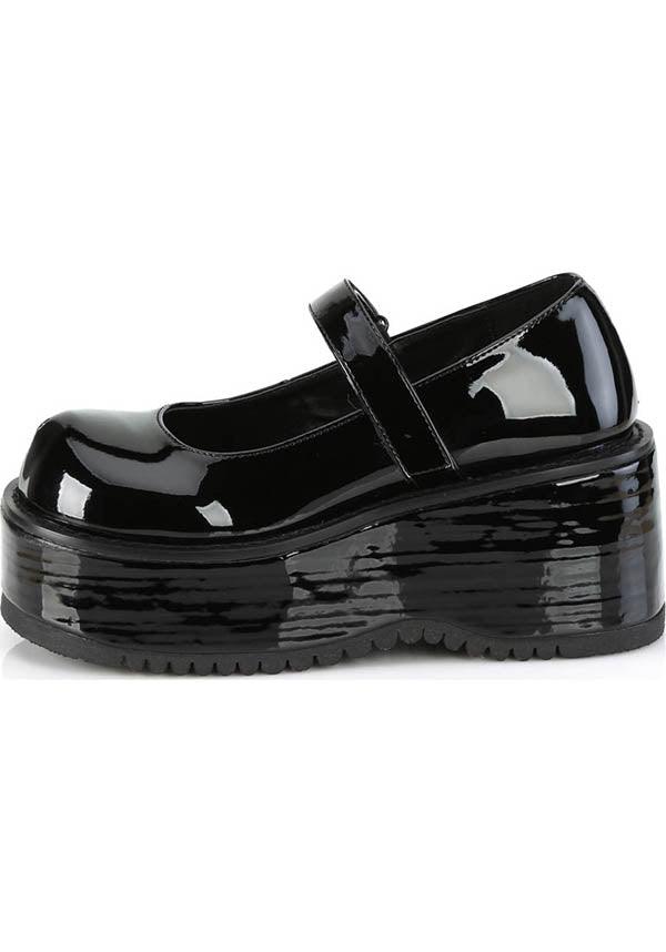 DOLLIE-01 [Black Patent] | PLATFORMS [PREORDER] - Beserk - all, all ladies, black, clickfrenzy15-2023, demonia, demonia shoes, discountapp, fp, goth, gothic, labelpreorder, labelvegan, ladies, patent, platforms, platforms [preorder], ppo, preorder, shoes, vegan