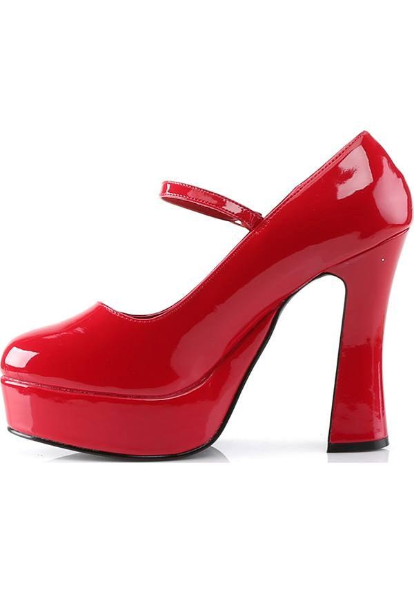 DOLLY-50 [Red Patent] | HEELS [PREORDER] - Beserk - all, clickfrenzy15-2023, demonia, demonia shoes, discountapp, fp, heel, heels, heels [preorder], labelpreorder, mary jane, mary janes, patent, ppo, preorder, red, shiny, shoe, shoes