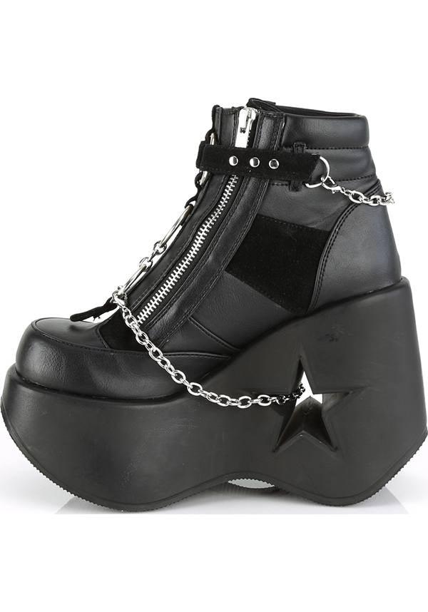DYNAMITE-101 [Black] | PLATFORMS [PREORDER] - Beserk - all, black, boots, boots [preorder], clickfrenzy15-2023, demonia, demonia shoes, discountapp, fp, labelpreorder, labelvegan, ladies, nov18, platforms, platforms [preorder], pleaserimageupdated, ppo, preorder, shoes, vegan