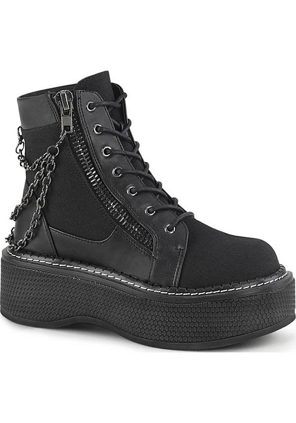 EMILY-114 [Black] | BOOTS [PREORDER] - Beserk - all, black, boot, boots, boots [preorder], clickfrenzy15-2023, demonia, demonia shoes, discountapp, fp, gothic, labelpreorder, labelvegan, platform, platforms, platforms [preorder], pleaserimageupdated, pleaserslow, ppo, preorder, punk, shoe, shoes, vegan