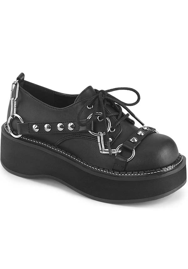 Demonia Shoes EMILY-32 Black Flats Buy Online Australia
